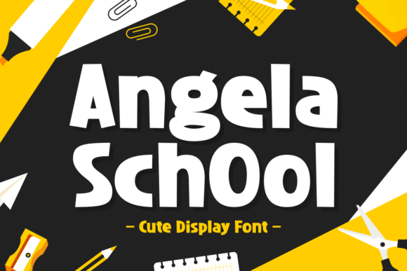 Angela School: A Playful Display Font for Creative Branding