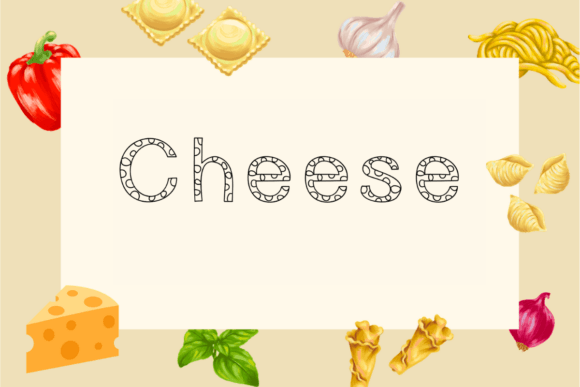 Cheese Font for Handmade Creations