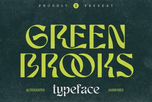 Green Brooks Font for Handmade Creations