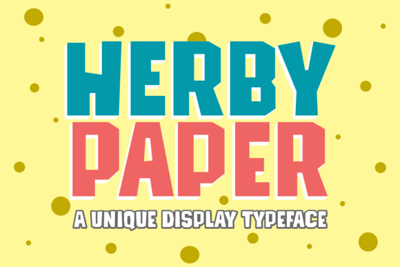 Herby Paper: A Playful Display Font for Creative Publishing