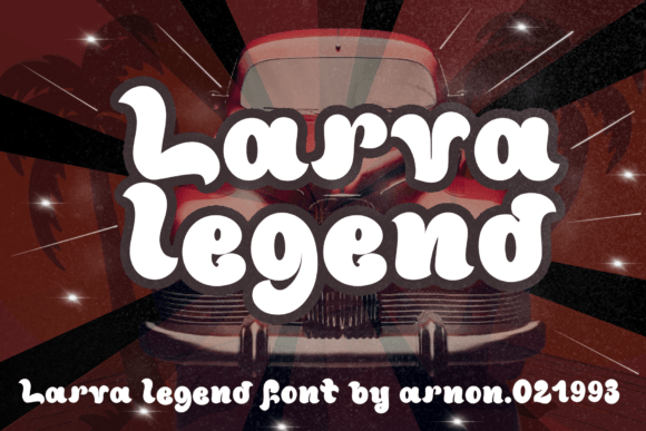 Larva Legend: A Playful Retro Display Font for Bold Branding