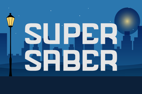 Super Saber: A Bold Display Font for Web Design