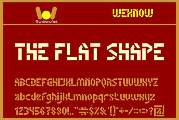 The Flat Shape: A Modern Typeface for Creative Crafters